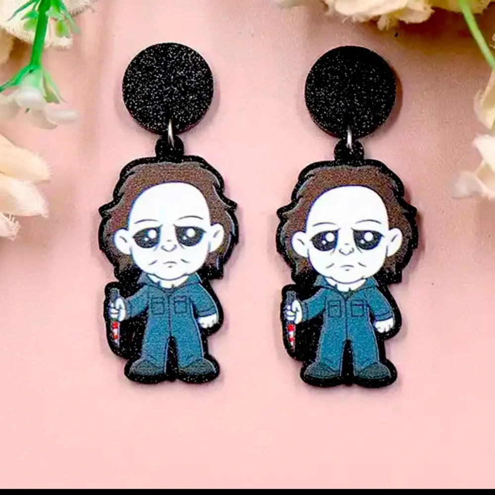 New Halloween Ghost Earrings Cute Acrylic Handmade Jewelry - Picture 1 of 3